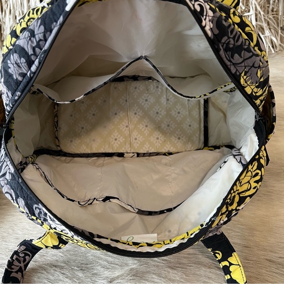 VERA BRADLEY Baroque 2010 Stroll Around Baby Diaper Bag Tote Black Yellow Y2K - Picture 15 of 17